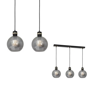 Lampa wisząca OMEGA BLACK / GOLD 3xE27 | MLP6531 Milagro