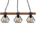 Lampa wisząca ULF BLACK / WOOD 3xE27 60W | MLP6193 Milagro