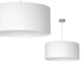 Lampa wisząca CASINO biała z okrągłym abażurem Milagro