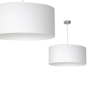 Lampa wisząca CASINO biała z okrągłym abażurem Milagro