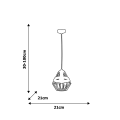 Lampa wisząca CLIFF BLACK 1xE27 | MLP5524 Milagro