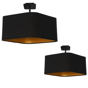 Lampa podsufitowa NAPOLI BLACK/GOLD 1xE27 | ML6367 Milagro