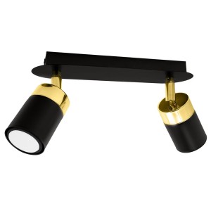 Lampa sufitowa JOKER BLACK/GOLD 2xGU10 | MLP6124 Milagro