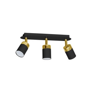 Lampa sufitowa JOKER BLACK/GOLD 3xGU10 | MLP6125 Milagro