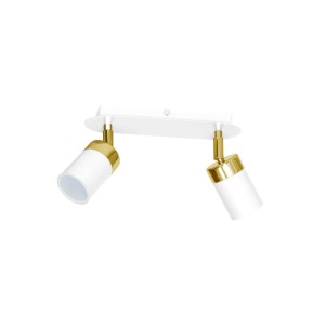 Lampa sufitowa JOKER WHITE/GOLD 2xGU10 | MLP6129 Milagro