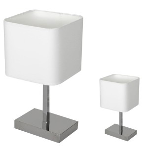 Lampka stołowa NAPOLI WHITE/CHROME 1xE27 | ML6363 Milagro