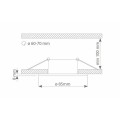 Oczko sufitowe okrągłe IP44 White | EKZ305 Milagro - 3 szt.