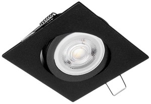 Oczko sufitowe kwadratowe ruchome IP20 Black | EKZ329 Milagro