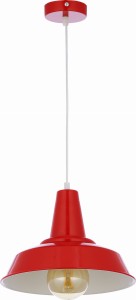 Lampa wisząca BELL czerwona w stylu retro TK Lighting