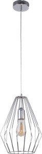 Lampa wisząca BRYLANT SILVER z metalowym, drucianym kloszem w kolorze chromu TK LIGHTING