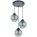 Lampa wisząca CUBUS GRAPHITE szklane kule w kolorze grafitowym TK Lighting