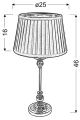 AMORE LAMPA GABINETOWA 1X60W E27 STOŻEK CZARNY | Candellux 41-38777