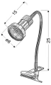 ARKON LAMPA KLIPS 1X50W GU10 SATYNA NIKIEL+CHROM BEZ ŻARÓWEK | Candellux 41-60020