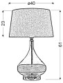 ECO 2 STOŻEK LAMPA GABINETOWA 40X62 1X60W E27 | Candellux 41-21502