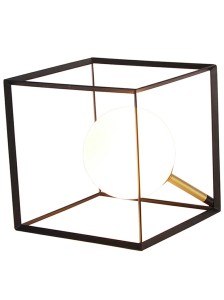 LAMPA STOŁOWA WEERT 1 CZARNY ZŁOTY 15x15x15 | Candellux 50501048
