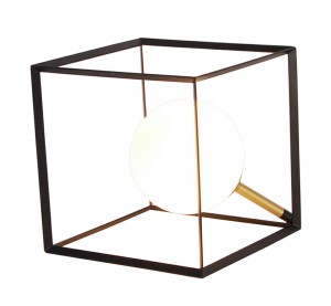 LAMPA STOŁOWA WEERT 1 CZARNY ZŁOTY 20x20x20 | Candellux 50501049
