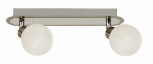 ALABASTER LAMPA SUFITOWA LISTWA 2X40W G9 SATYNA+CHROM | Candellux 92-07018