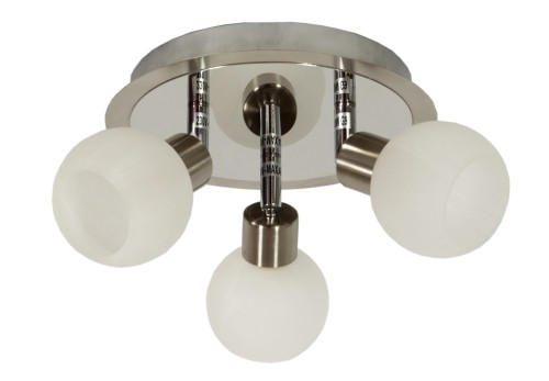 ALABASTER LAMPA SUFITOWA PLAFON 3X40W G9 SATYNA+CHROM | Candellux 98-07025