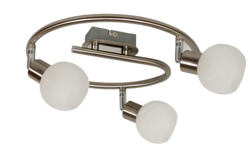 ALABASTER LAMPA SUFITOWA SPIRALA 3X40W G9 SATYNA+CHROM | Candellux 98-07032