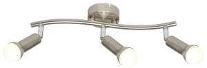 ARC LAMPA SUFITOWA LISTWA 3X40W E14 SATYNA NIKIEL | Candellux 93-63465
