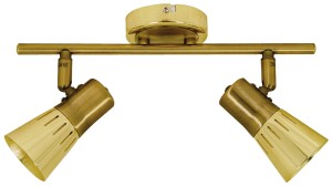 ARENA LAMPA SUFITOWA LISTWA 2*40W R50 E14 ZŁOTO PATYNA | Candellux 92-84487