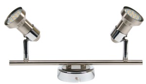 ARKON LAMPA SUFITOWA LISTWA 2X50W GU10 SAT NIKIEL+CHROM BEZ ŻARÓWEK | Candellux 92-59581