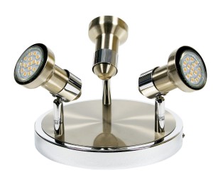 ARKON LAMPA SUFITOWA PLAFON 3X50W GU10 SAT NIKIEL+CHROM BEZ ŻARÓWEK | Candellux 98-60051