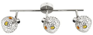 ARON LISTWA 3X40W G9 CHROM KRYSZTAŁ BURSZTYN | Candellux 93-12197