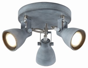 ASH LAMPA SUFITOWA PLAFON 3X40W GU10 SZARY MAT | Candellux 98-64325