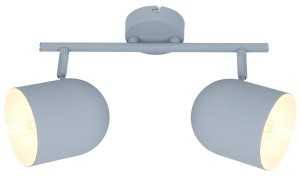 AZURO LAMPA SUFITOWA LISTWA 2X40W E27 SZARY MAT | Candellux 92-63212