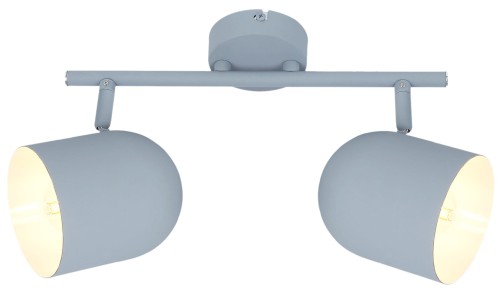 AZURO LAMPA SUFITOWA LISTWA 2X40W E27 SZARY MAT | Candellux 92-63212