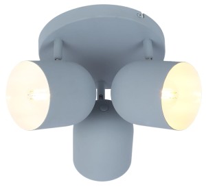 AZURO LAMPA SUFITOWA PLAFON 3X40W E27 SZARY MAT | Candellux 98-63236