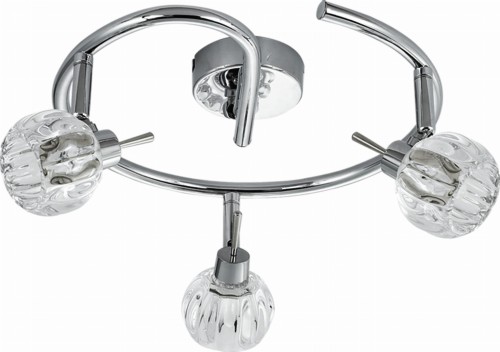 BOMBOLA LAMPA SUFITOWA SPIRALA 3X40W G9 CHROM BEZ ŻARÓWEK | Candellux 98-70326