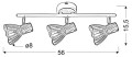 CHILE LAMPA SUFITOWA LISTWA 3XMAX25W E14 BIAŁY + DREWNO | Candellux 93-61638