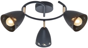 COTY LAMPA SUFITOWA SPIRALA 3X40W E14 CZARNY | Candellux 98-67180