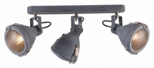 CRODO LAMPA SUFITOWA LISTWA 3X40W E14 SZARY | Candellux 93-71125