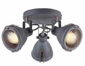 CRODO LAMPA SUFITOWA PLAFON 3X40W E14 SZARY | Candellux 98-71132