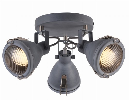CRODO LAMPA SUFITOWA PLAFON 3X40W E14 SZARY | Candellux 98-71132