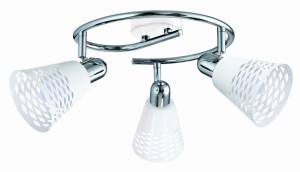 DISCOVERY LAMPA SUFITOWA SPIRALA 3X40W E14 CHROM/BIAŁY | Candellux 98-62185