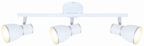 FIDO LAMPA SUFITOWA LISTWA 3X40W E14 BIAŁY+CHROM | Candellux 93-63403