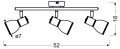 FIDO LAMPA SUFITOWA LISTWA 3X40W E14 BIAŁY+CHROM | Candellux 93-63403