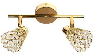 GLOSSY LAMPA SUFITOWA LISTWA 2X40W G9 MOSIĄDZ | Candellux 92-97449