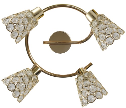 GLOSSY LAMPA SUFITOWA SPIRALA 4X40W G9 MOSIĄDZ | Candellux 98-00484