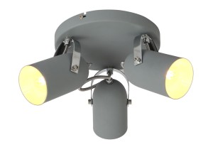 GRAY LAMPA SUFITOWA PLAFON 3X40W E14 SZARY | Candellux 98-66503