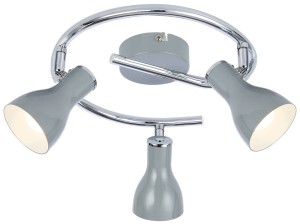 JULIE LAMPA SUFITOWA SPIRALA 3X40W E14 SZARY | Candellux 98-66633