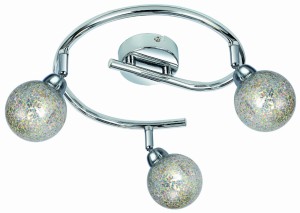 KALEIDOSCOPE LAMPA SUFITOWA SPIRALA 3X4W LED G9 CHROM | Candellux 98-61577