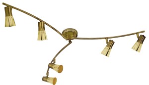 LAMPA ARENA LISTWA 6x40W R50 E14 ZŁOTO PATYNA  | Candellux 96-84494