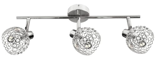 LAMPA ARON LISTWA 3X40W G9 CHROM KRYSZTAŁ TRANSPARENT | Candellux 93-12333