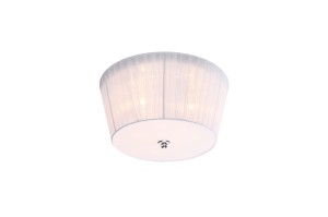 LAMPA CAMEA PLAFON 3X40W G9 + 3W LED Z ABAŻUREM BIAŁY | Candellux 98-56245