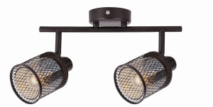 LAMPA SUFITOWA CANABERA KAWOWE ZŁOTO 2X40W E14 KLOSZ BURSZTYNOWY | Candellux 92-81766
